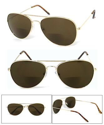 Inner Bifocal Pilots Sunglasses Sport Sun Reader Reading Glasses UV400