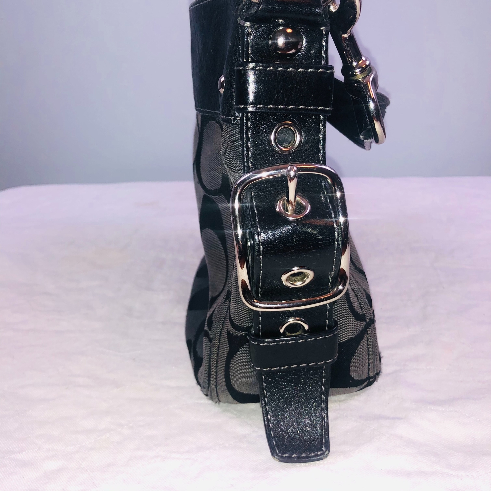 Coach Zoe Leatherware Womens Pocketbook Black F0993F… Gem