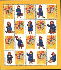 2018 Paddington Bear - Mint Unhinged Decorative Sheetlet (B)