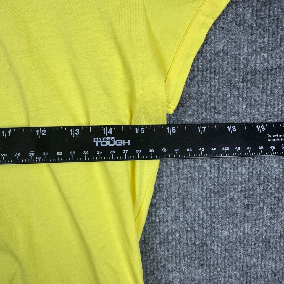 Camisa feminina vintage Lilly Pulitzer XS amarela manga curta 100% algodão pima externa - Imagem 4 de 4