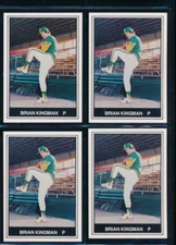 Lot (4) 1982 TCMA #25 Brian Kingman Tacoma Tigers Player Lot (FW8 bxcp52