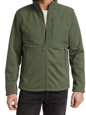 The North Face Jacket Men's Apex Quester Full Zip Softshell Green XL MISSIN LOGO