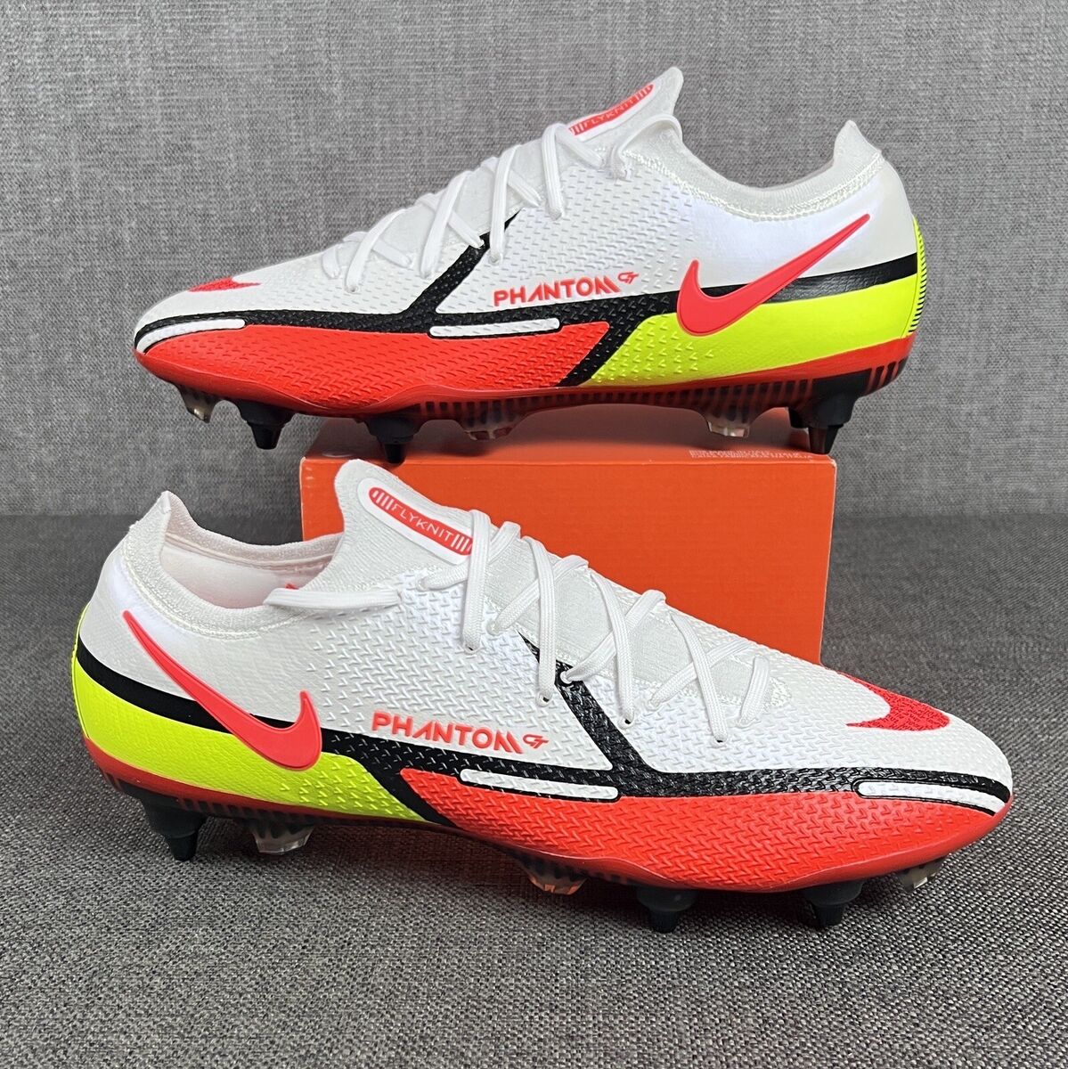 Nike Phantom GT2 Elite SG-Pro AC White Bright Crimson Sz Nike Phantom GT2 Elite SG-Pro AC White Bright Crimson Sz