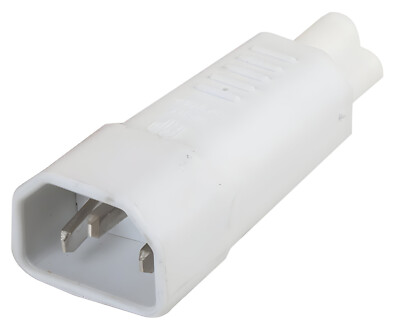 C5 Kleeblatt auf IEC C14 ''Wasserkocher'' Adapter weiß