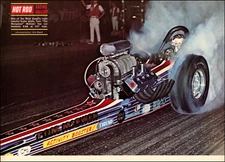 1968 Vintage Print Tom McEwen The Mongoose Fueler Drag Racing Racer Hot Rod Car