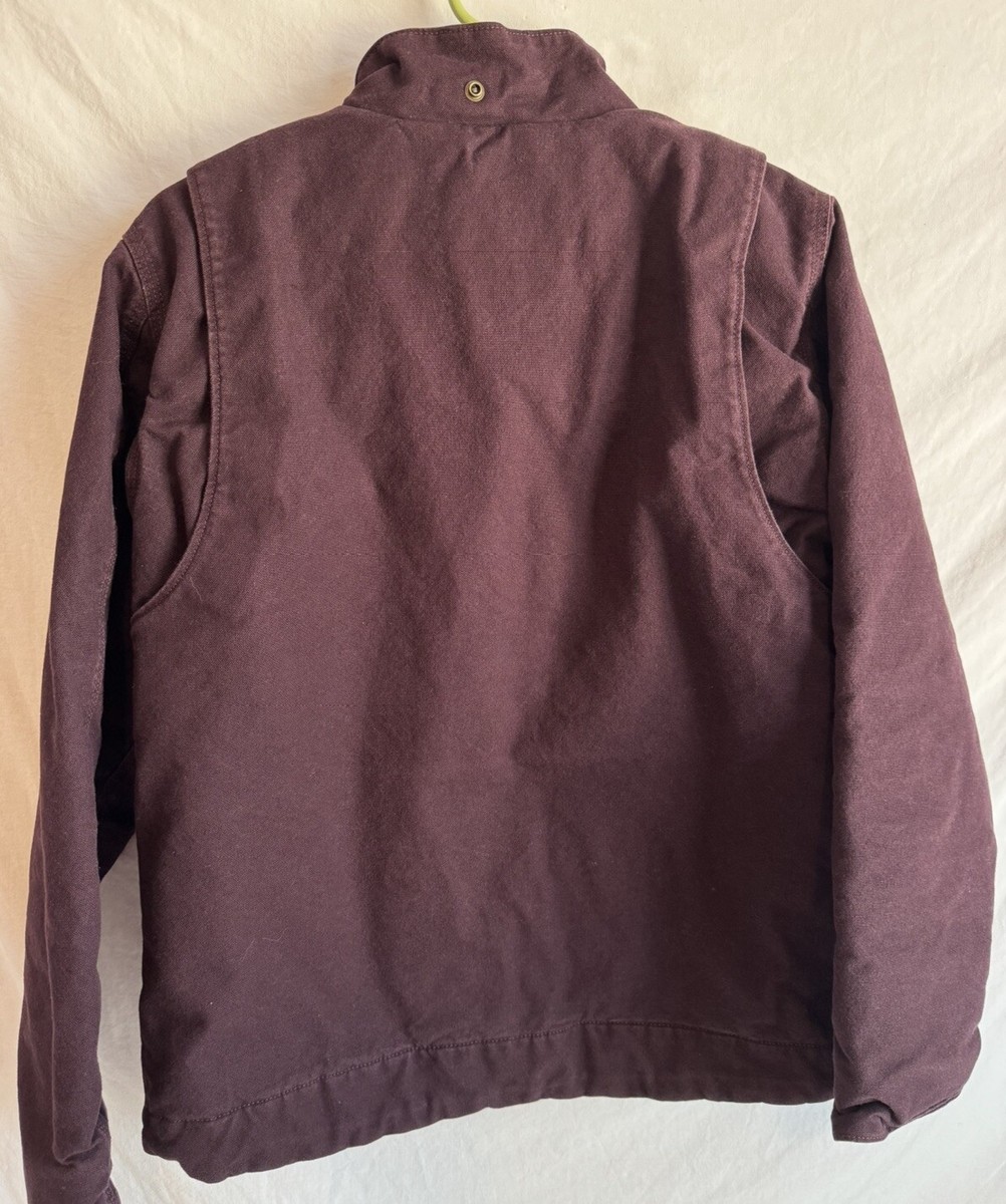 Youth Carhartt Sherpa Lined Jacket Brown Size M 8/10 Full Swing