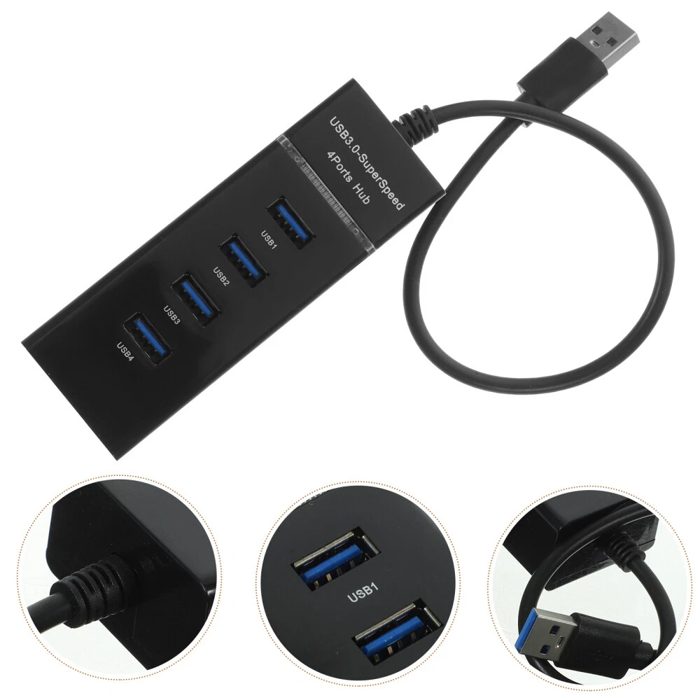 4-Port USB 3.0 Hub Splitter Adapter with Expansion Cable