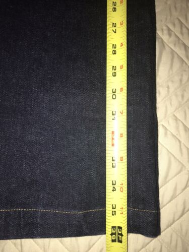 Lauren Ralph Lauren 10 Straight Side Leather Strap Dark 100% Cotton Denim Jeans - Picture 12 of 12
