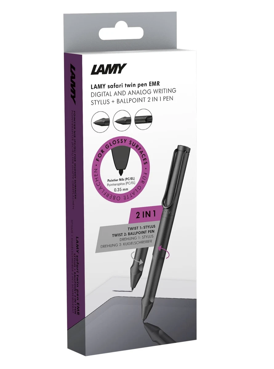 LAMY safari twin pen all black EMR Digital Writing PC/EL 644 | eBay