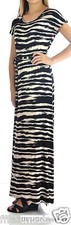 NWT $118 DESING HISTORY Women S Jersey Maxi Long Dress Zebra Animal Print BOHO