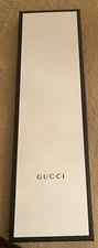 GUCCI Authentic Gift Box Black And White Scarf Tie Keepsake Box