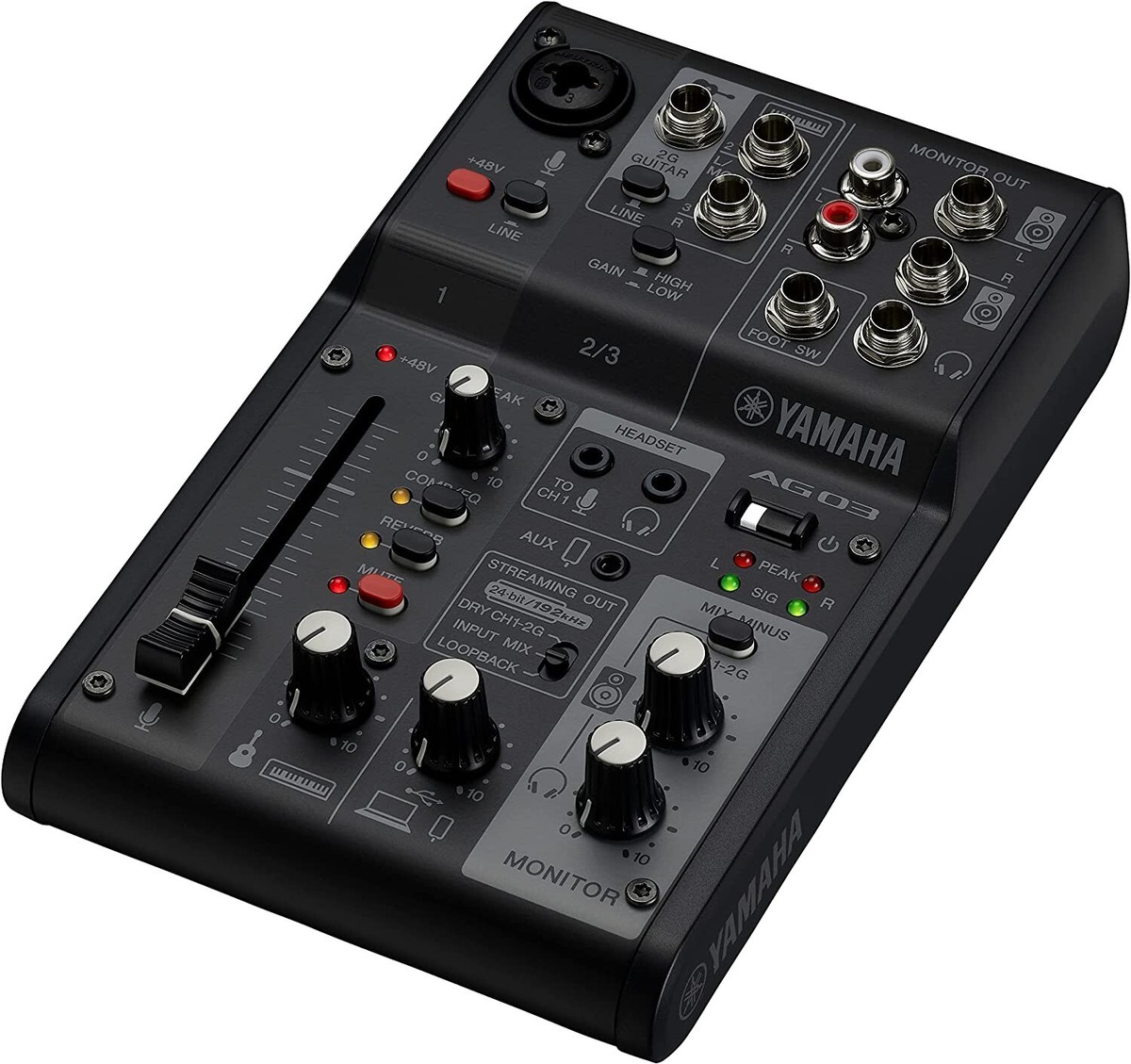 YAMAHA AG03MK2 B Black 3ch Live Streaming Mixer USB Audio 