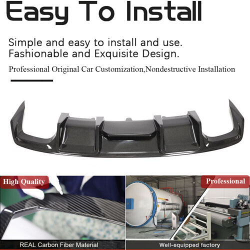 REAL CARBON For Audi A4 S-line S4 B8.5 2013-16 Rear Bumper Diffuser Lip Spoiler - Bild 2 von 12