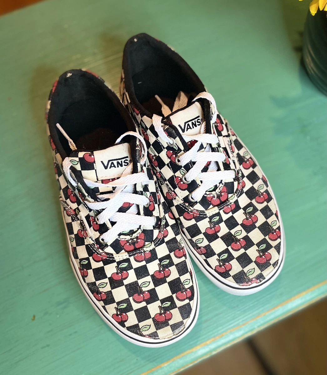 CHECKED Off the Wall cherry + checkered SHOES Missy 3 chucks girls Size 3 | eBay