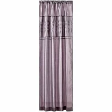 BETTER HOMES & GARDENS EMBELLISHED SEERSUCKER SINGLE WINDOW PANEL, GRAY *NEW