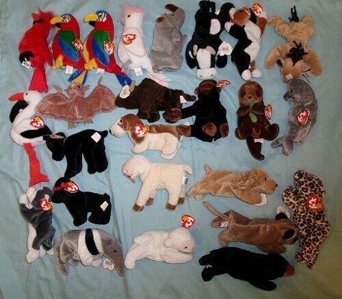 Lot of 26 Original Ty Beanie Babys with Tags, Retired Lot of 26 Original Ty Beanie Babys with Tags, Retired