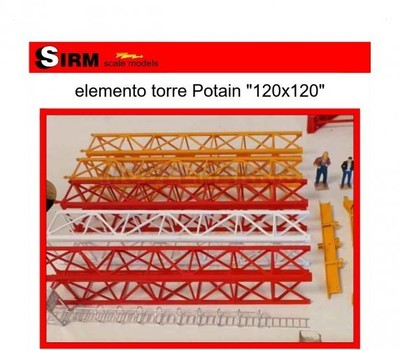 Sirm Scale Models 120X120 Tower Element Potain ''120X120'' - 1:50 Artisanal Sol