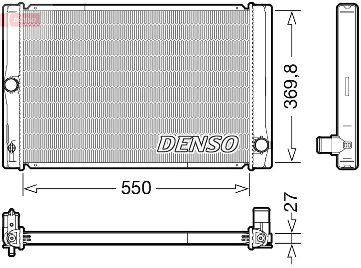 DENSO DRM50123 Radiator, engine cooling for TOYOTA