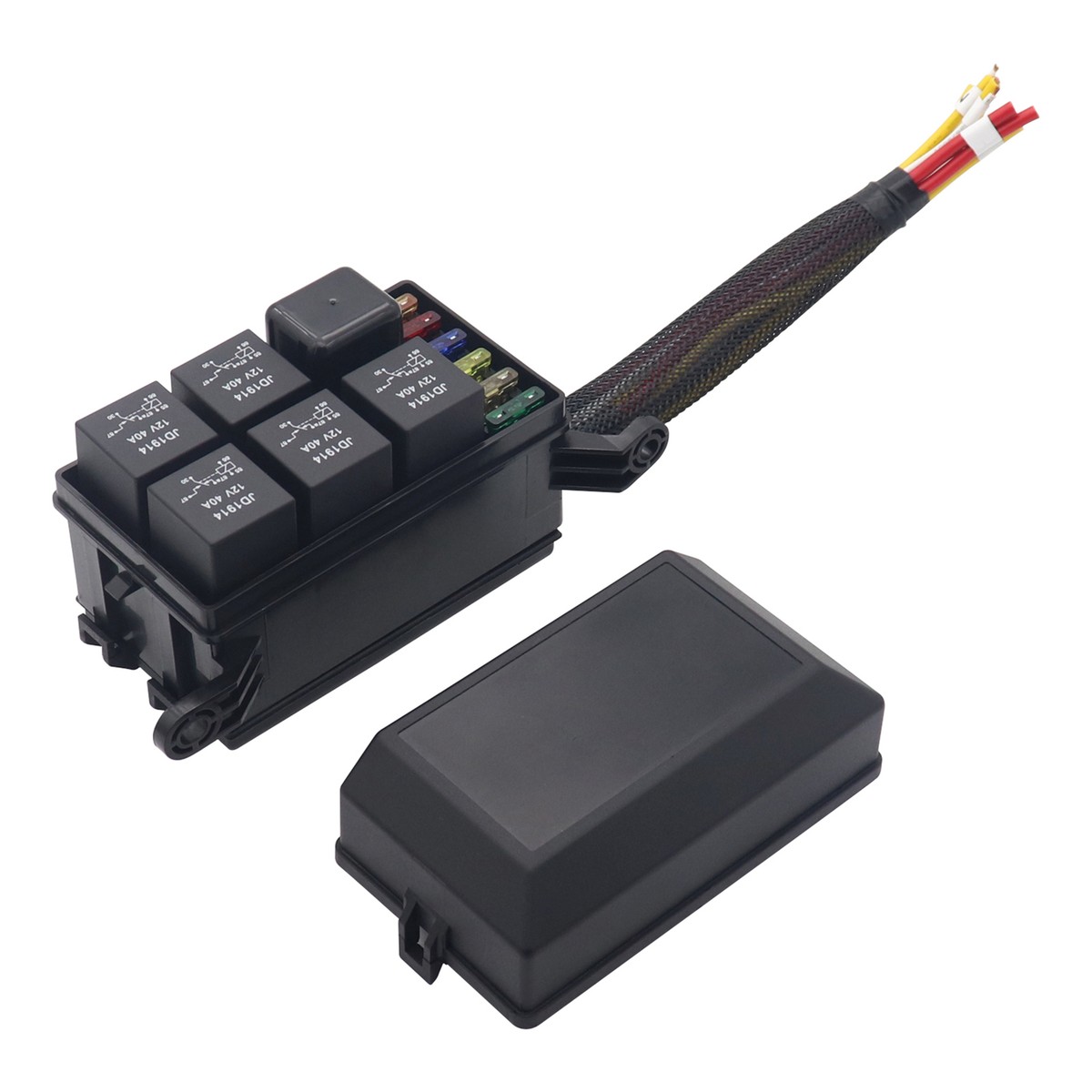12 Volt Fuse Relay Block with 40A JD1914 Relays 4 Pin