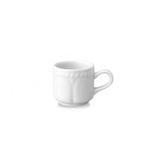 CHURCHILL CHINA Churchill Buckingham White Stacking Coffee Cup 4oz (free delivery orders £15)