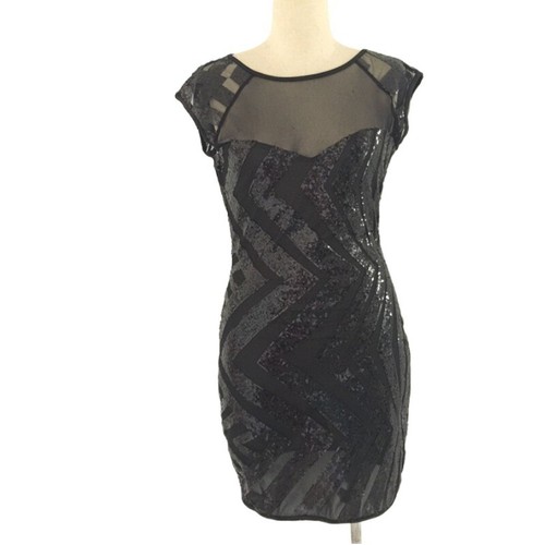 New Ladies Golden Sequin Sleeveless Short Dresses Plaid Club Wear UK Size 8 - 16 - Picture 13 of 21