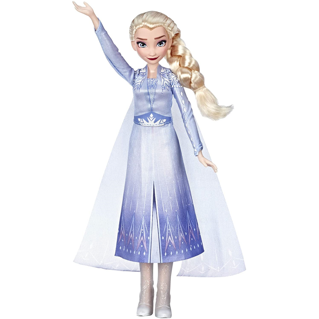 Disney Frozen Singing Elsa Fashion Doll with Music Wearing Blue Dress New  Hasbro