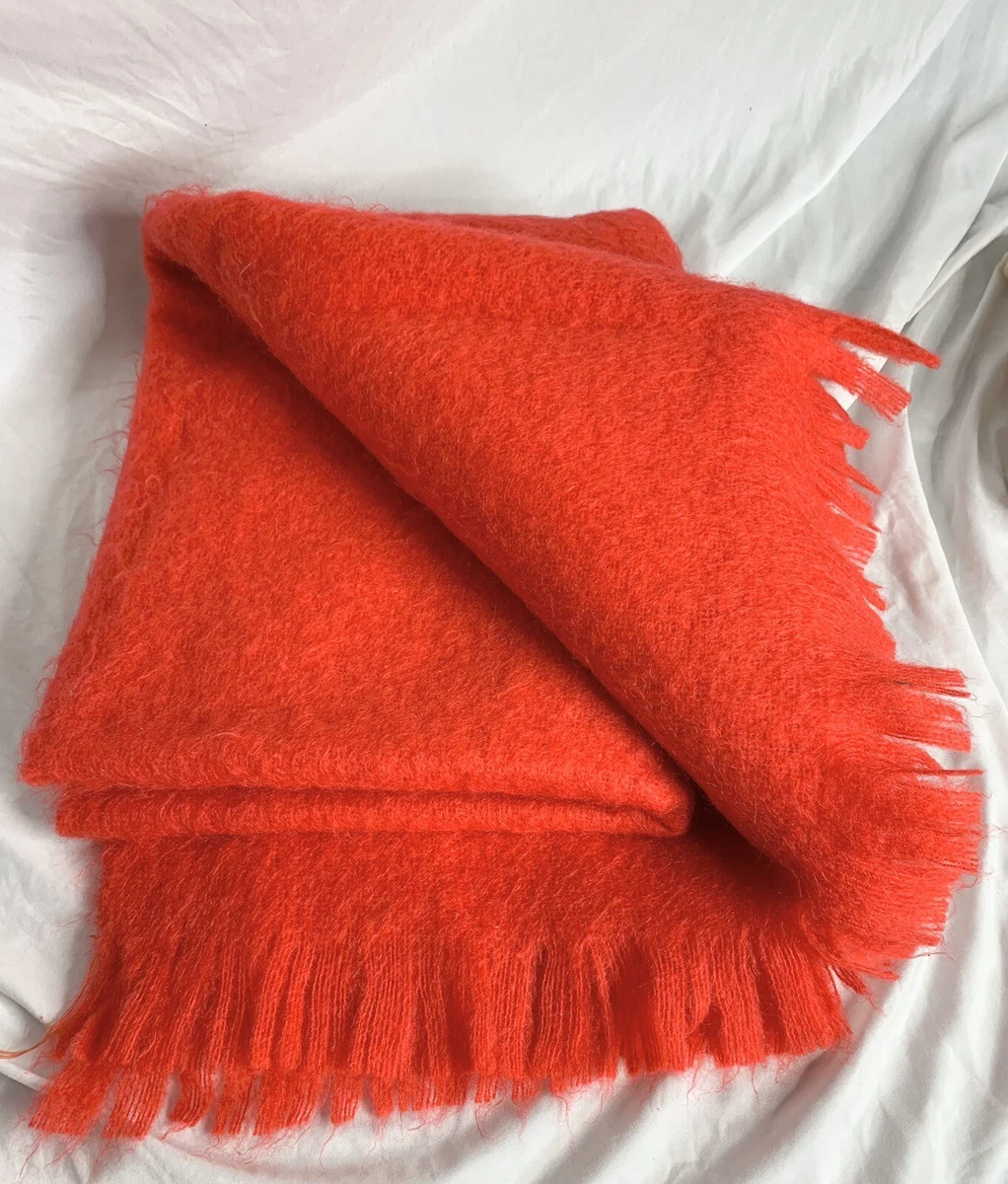 Red mohair throw new arrivals
