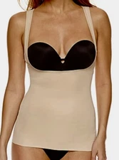 AMBRIELLE Wonderful Edge WYOB Nude Torsette Firm Shaping Tank Top Womens Sz L