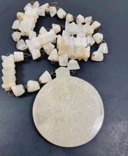 MAYAN CALENDAR AGATE NECKLACE AND PENDANT