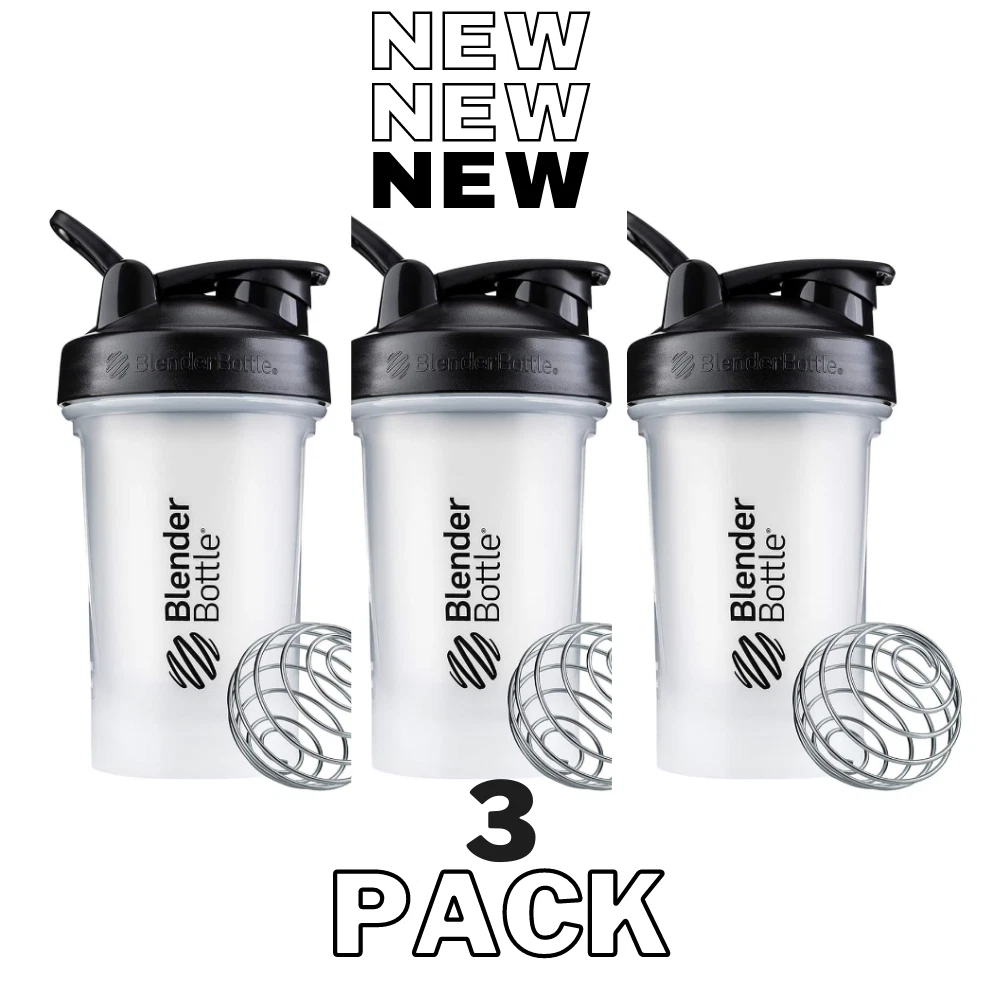 3 Pack BlenderBottle Classic V2 Shaker Bottle Protein Shakes For Pre-Workout USA