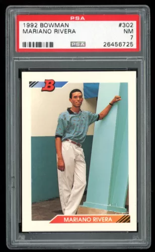 1992 Bowman #302 Mariano Rivera RC PSA 7 Rookie Card New York Yankees