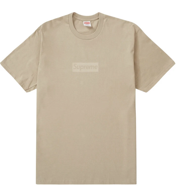 Supreme Tonal Box Logo Tee Khaki