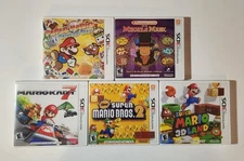Lot of  5 Nintendo 3DS Cases  with Manuals - NO GAMES - CASE & MANUALS ONLY