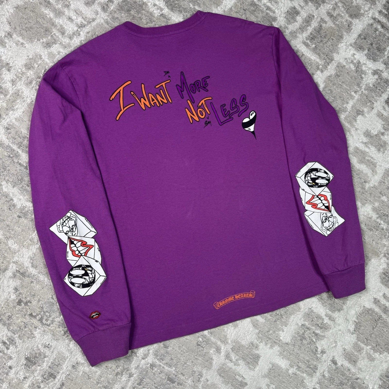 Chrome Hearts Matty Boy I Want More Not Less Long Sleeve Tee Shirt