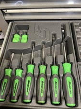 Snap On 8 Piece Instinct Soft Grip Combination Screwdriver Set (Green) SGDX80BR