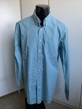 Eddie Bauer Mens Tall Largelong sleeve Blue Check Wrinkle Resistant Relaxed Fit