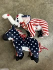 Lefty and Righty TY Beanie Babies 2000 RARE Vintage Lot of 2