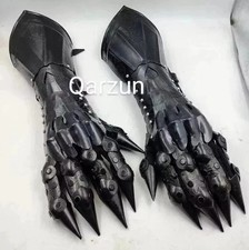Mittelalter Nazgul Handschuhe mit Hexenkönig Angmar Helm Set | Halloween Kostüm