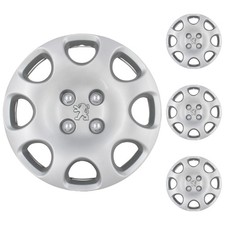 ORIGINAL Peugeot Radkappen Radblenden Satz OCEANNE SILBER 15 Zoll (4 Stück)