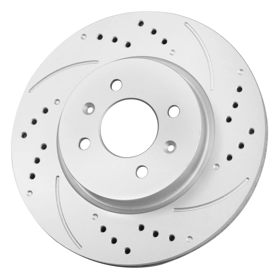 Front Drilled Rotors Ceramic Brake Pads for 2018-2022 Hyundai Accent Rio 1.6L Foto 4 de 4