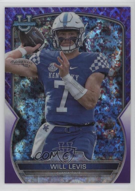 2022 Bowman U Chrome Purple Mini-Diamond Refractor 154/399 Will Levis #5 7ba