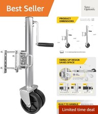 70149 Trailer Jack With 11-12 Lift Swing-back Design Side Wind Handle D... 70149 Trailer Jack With 11-12 Lift Swing-back Design Side Wind Handle D...