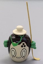 Pokemon Cafe Chades Seasoning Container Tea Bowl Ceramic 4.1in Bamboo Scoop