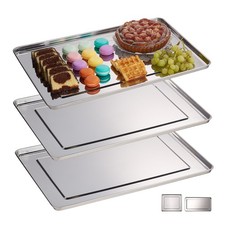 Servierplatte Edelstahlplatte Metalltablett F...