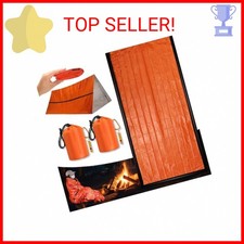 Dzronda Emergency Sleeping Bag with Whistle, Portable Emergency Survival Bag, Li