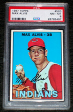 1967 Max Alvis #520 Topps PSA 8 Cleveland Indians