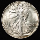 1942 Walking Liberty Silver Half Dollar Philadelphia Mint Uncirculated BU