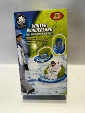 Inflatable Infant Baby Pull Winter Sled w/ Backrest