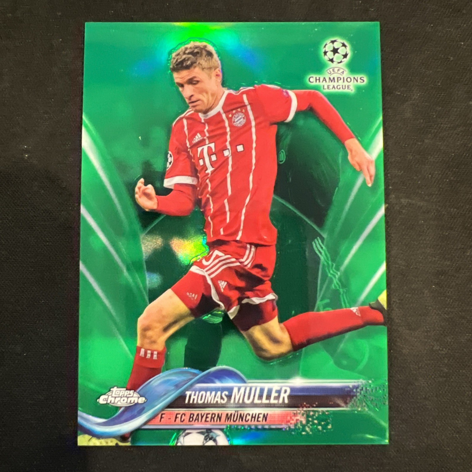 2017-18 Topps Chrome Uefa Thomas Muller Green Refractor /99