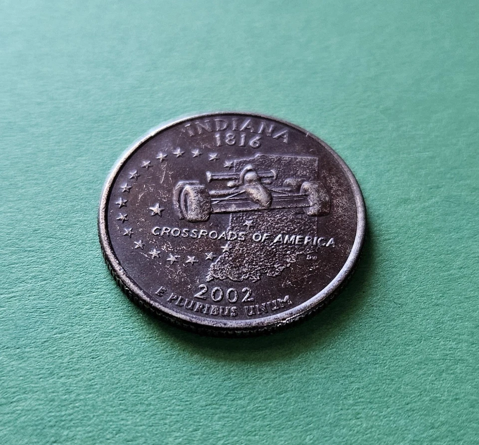 2002 P Indiana Quarter - Black Color Error - Rare Collector's Gem! - Image 3 of 3